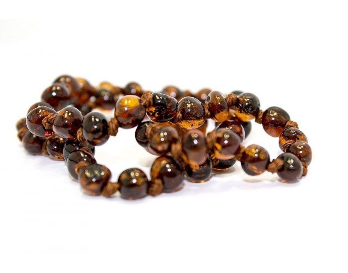 KADOLIS Collier d'Ambre B�b� Petites Perles Rondes avec Fermoir de S�curit� (9)