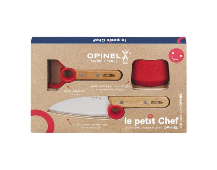 OPINEL Coffret Petit Chef - Couteau, Eplucheur et Protge Doigts - Ds 7 ans (10)