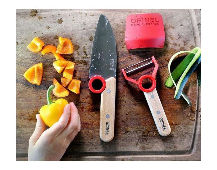 OPINEL Coffret Petit Chef - Couteau, Eplucheur et Prot�ge Doigts - D�s 7 ans (4)