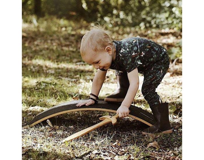 WOBBEL Planche d'Equilibre avec Feutre Noir en Bois - Starter - D�s 18 mois (2)