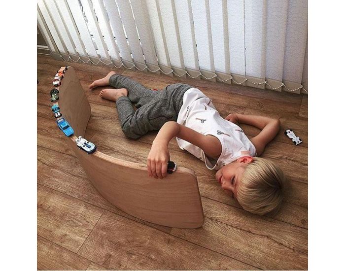 WOBBEL Planche d'Equilibre avec Feutre Noir en Bois - Starter - D�s 18 mois (3)