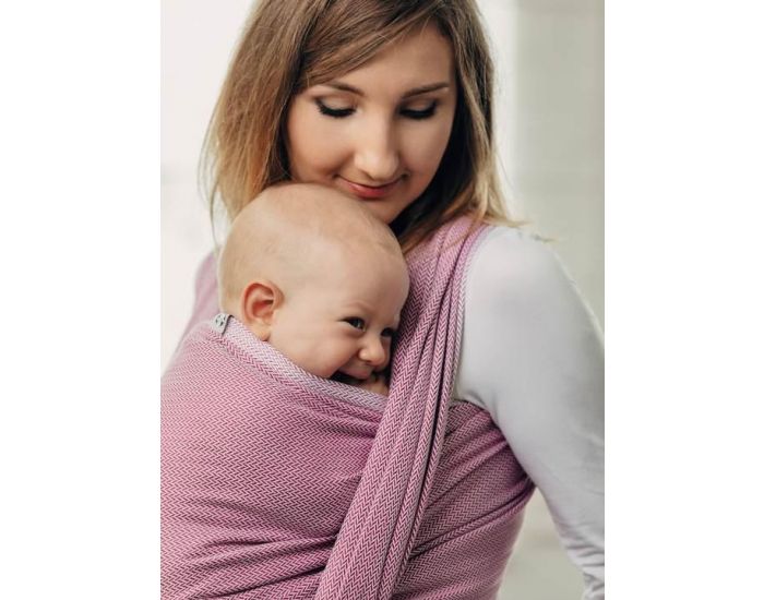 LENNYLAMB Echarpe de portage LITTLE HERRINGBONE PURPLE (2)
