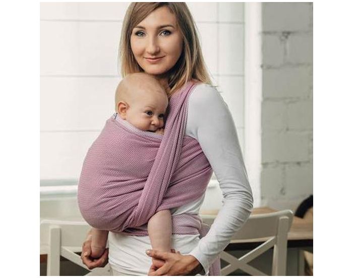 LENNYLAMB Echarpe de portage LITTLE HERRINGBONE PURPLE (4)