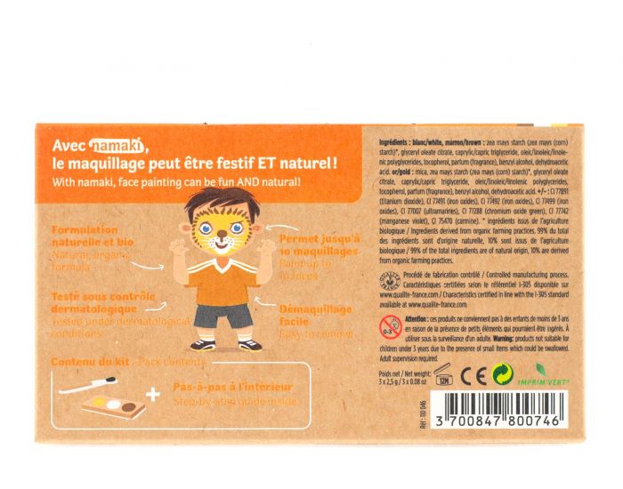 NAMAKI Kit de Maquillage 3 Couleurs Lion et Giraffe (2)