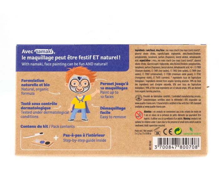 NAMAKI Kit de Maquillage 3 Couleurs Chevalier et Super-h�ros (1)