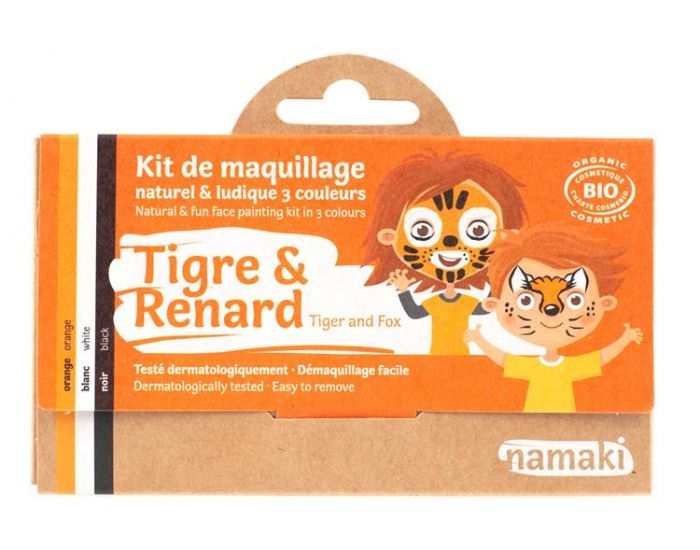 NAMAKI Kit de Maquillage 3 Couleurs - Tigre et Renard - D�s 3 ans (1)