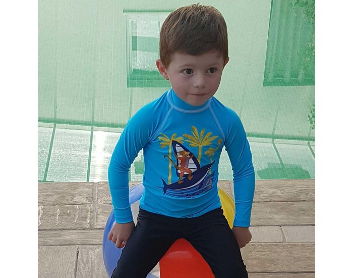 MAYOPARASOL Tshirt Top Junior Manches Longues Anti UV - Surf  (2)