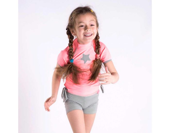 MAYOPARASOL Tshirt Top Anti UV Manches Courtes - Rose Nina (1)