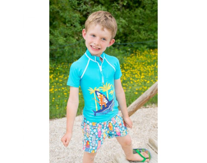 MAYOPARASOL Short Enfant Anti Uv - Bleu Surf  (3)