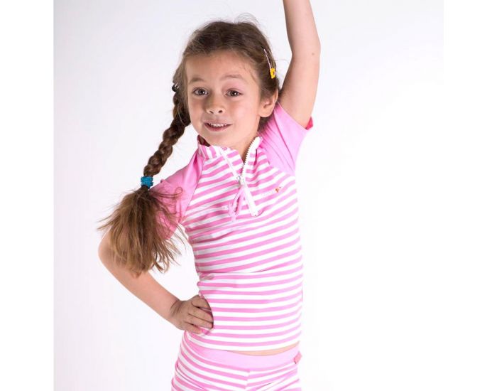 MAYOPARASOL Emma Transat Tshirt Top Anti UV Manches Courtes - Rose (3)