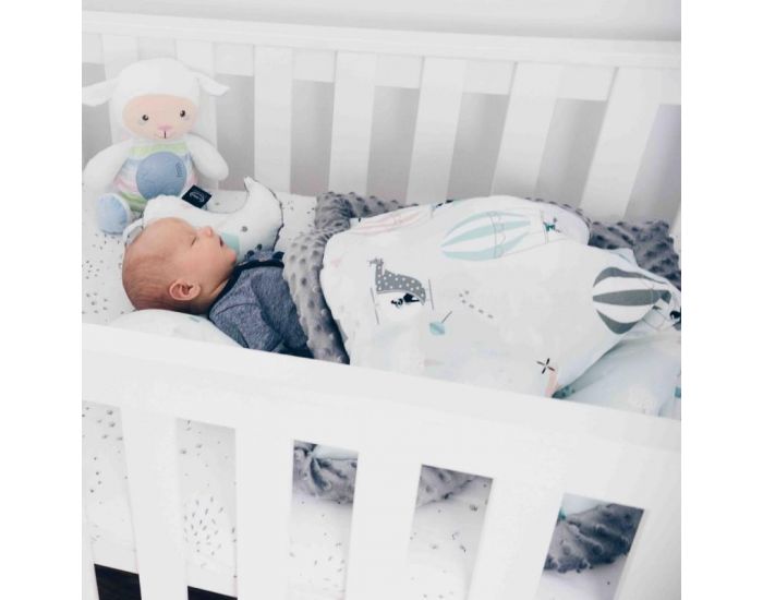 SEVIRA KIDS Couverture b�b� double face coton et Minky - L�o le pompier - Taille S Gris (4)