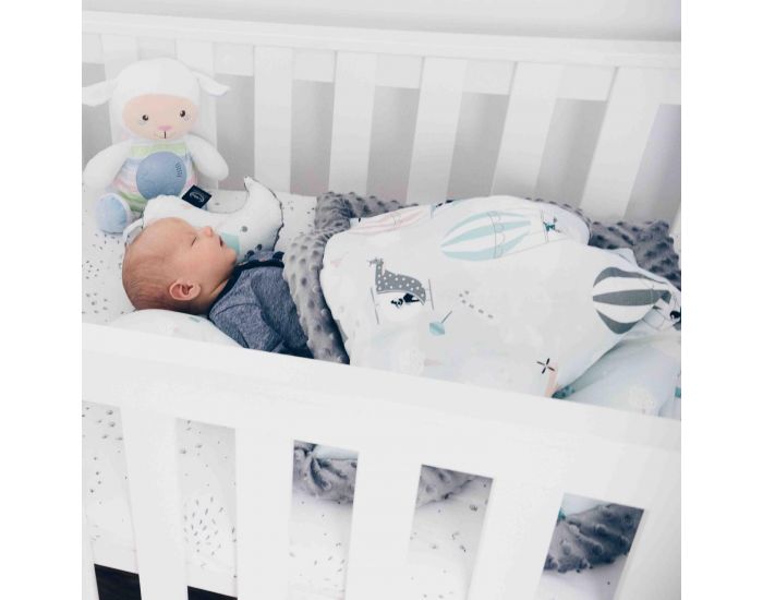 SEVIRA KIDS Couverture b�b� double face coton et Minky - L�o le pompier - Taille S Gris (8)