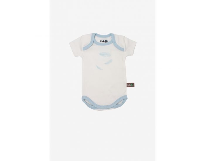 KADOLIS Body Manches Courtes x3 Plumes Bleu ciel (3)