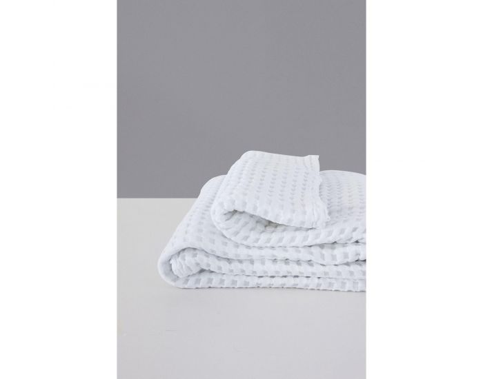 KADOLIS Couverture en Coton Bio - Paros Blanc (11)