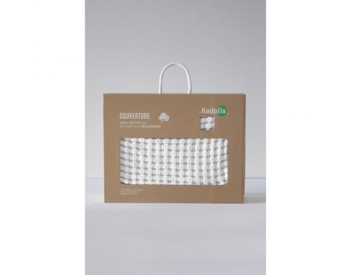 KADOLIS Couverture en Coton Bio - Paros Blanc (4)