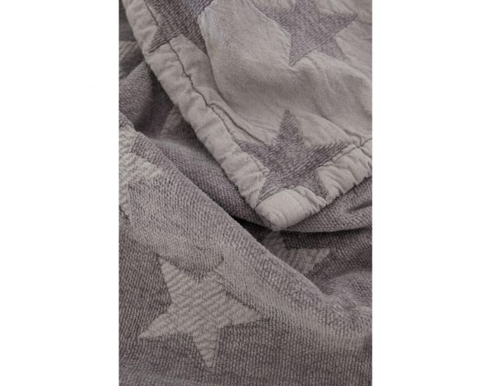 KADOLIS Couverture Star en Maille Chenille et Coton Bio Gris (2)