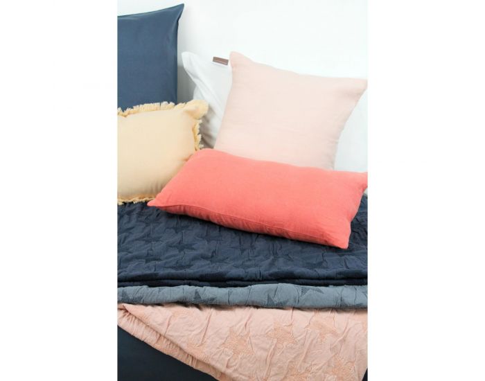 KADOLIS Couverture Star en Maille Chenille et Coton Bio Gris (5)