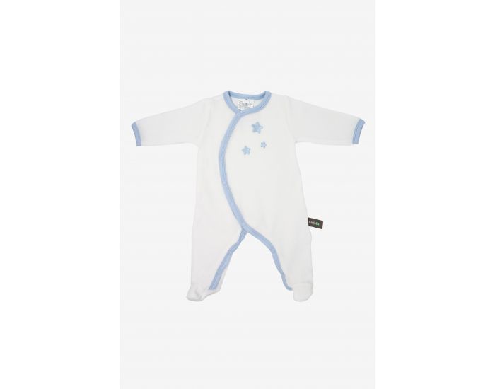 KADOLIS Pyjama Bb Blanc Etoiles Gris (1)