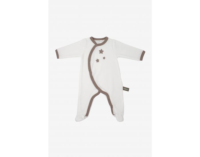 KADOLIS Pyjama Bb Blanc Etoiles Gris (2)