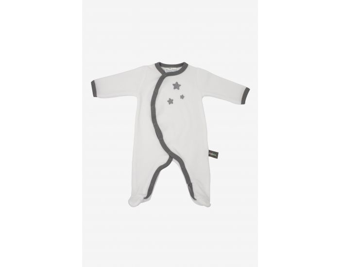 KADOLIS Pyjama Bb Blanc Etoiles Gris (4)
