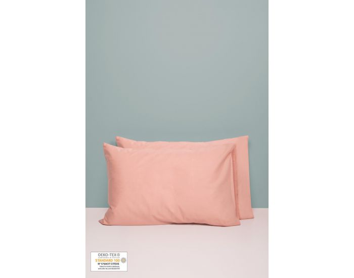 KADOLIS Set de 2 Taies d'Oreiller 100% Coton Bio - 40x60 cm (4)