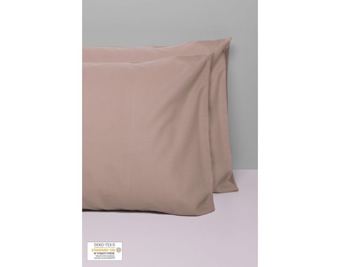 KADOLIS Set de 2 Taies d'Oreiller 100% Coton Bio - 40x60 cm (6)