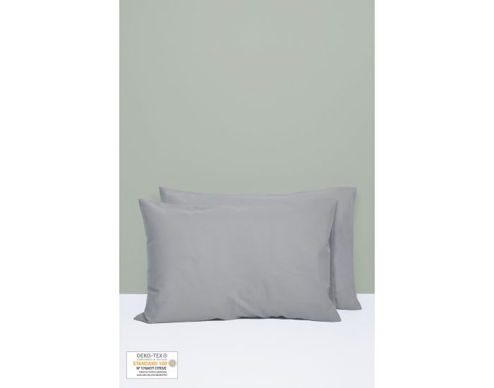 KADOLIS Set de 2 Taies d'Oreiller 100% Coton Bio - 40x60 cm (8)