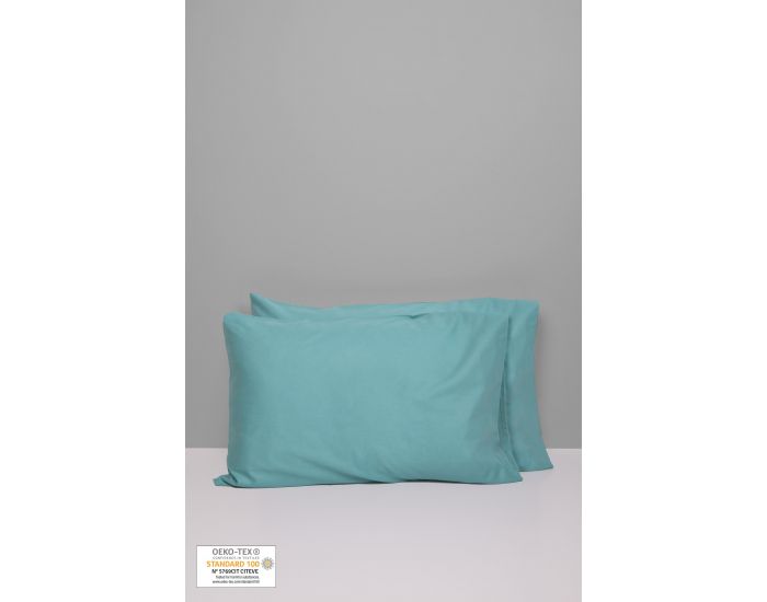 KADOLIS Set de 2 Taies d'Oreiller 100% Coton Bio - 40x60 cm (9)