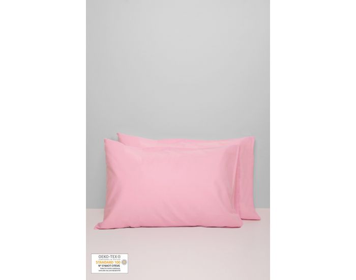 KADOLIS Set de 2 Taies d'Oreiller 100% Coton Bio - 40x60 cm (10)