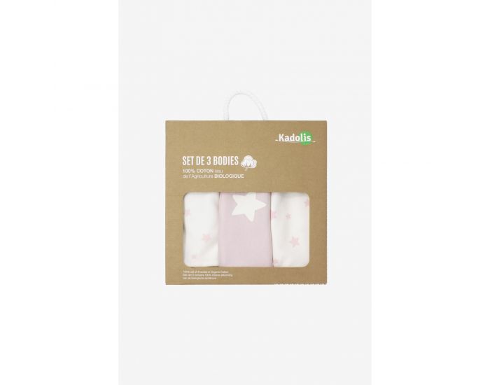 KADOLIS Body Manches Longues x3 Etoiles Rose ple (3)