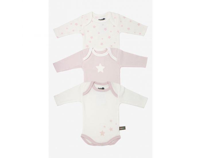 KADOLIS Body Manches Longues x3 Etoiles Rose ple (4)
