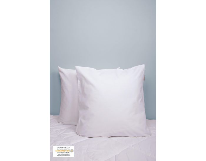 KADOLIS Set de 2 Taies d'Oreiller 100% Coton Bio 60x60 cm (12)