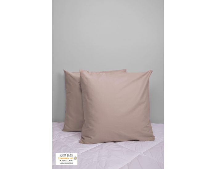 KADOLIS Set de 2 Taies d'Oreiller 100% Coton Bio 60x60 cm (13)