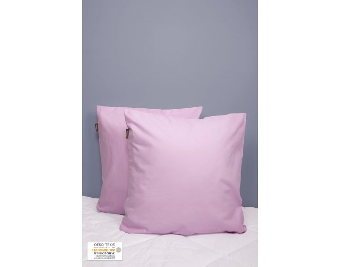 KADOLIS Set de 2 Taies d'Oreiller 100% Coton Bio 60x60 cm (14)