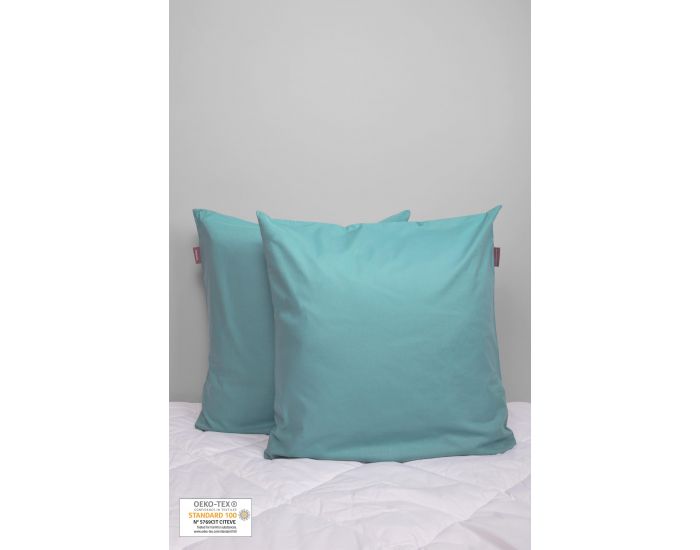 KADOLIS Set de 2 Taies d'Oreiller 100% Coton Bio 60x60 cm (16)