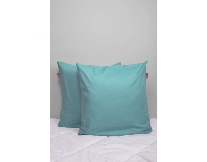 KADOLIS Set de 2 Taies d'Oreiller 100% Coton Bio 60x60 cm (3)