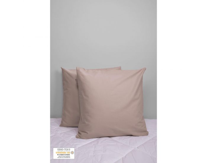 KADOLIS Set de 2 Taies d'Oreiller 100% Coton Bio 60x60 cm (6)