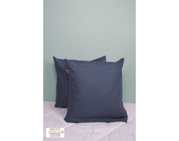 KADOLIS Set de 2 Taies d'Oreiller 100% Coton Bio 60x60 cm (10)