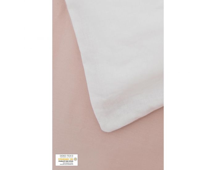 KADOLIS Housse de Couette Bb + Taie Bicolore Gris 100 x 140 cm (5)