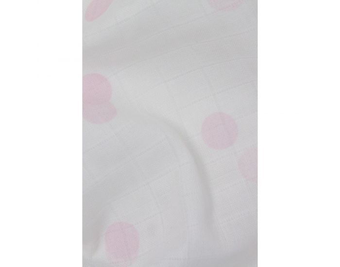 KADOLIS Lot de 3 Langes 100% Coton Bio imprims Rose Ple 60 x 60 cm (5)