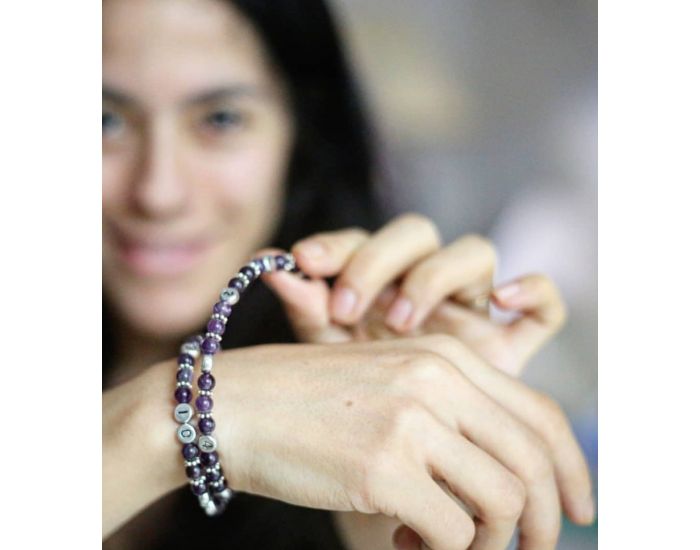 IRREVERSIBLE Coffret Bracelet d'Allaitement + Bola Amethyste Violet (5)
