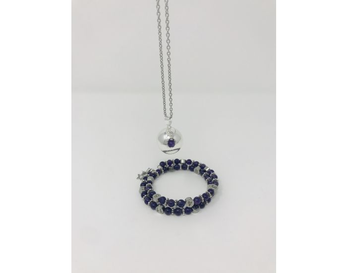 IRREVERSIBLE Coffret Bracelet d'Allaitement + Bola Amethyste Violet (3)