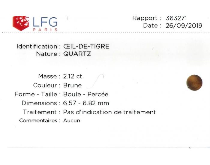 IRREVERSIBLE Coffret Bracelet d'Allaitement + Bola Oeil de tigre marron (4)