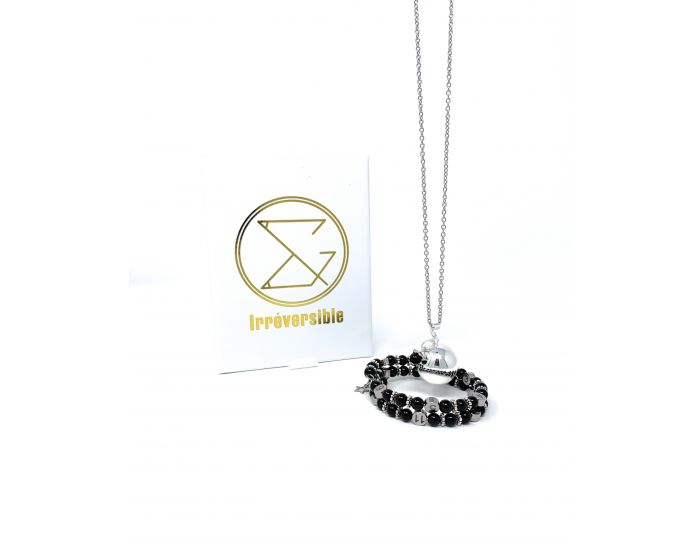 IRREVERSIBLE Coffret Bracelet d'Allaitement + Bola Obsidienne Noire (1)