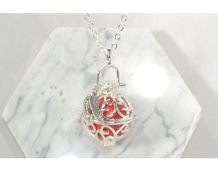 IRREVERSIBLE Bola de Grossesse Cage Wendy avec Chaine - Bille rouge  (2)