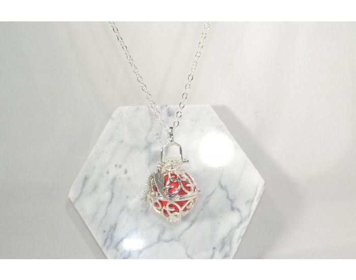 IRREVERSIBLE Bola de Grossesse Cage Wendy avec Chaine - Bille rouge  (4)