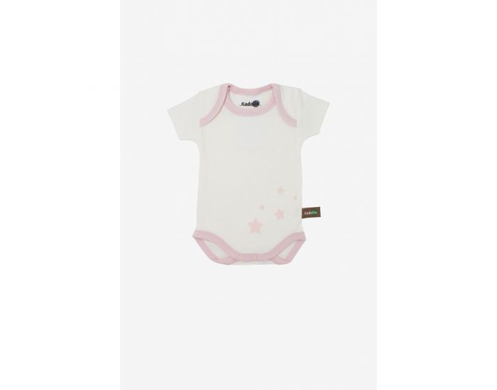KADOLIS Body Manches Courtes x3 Etoiles Rose ple (1)