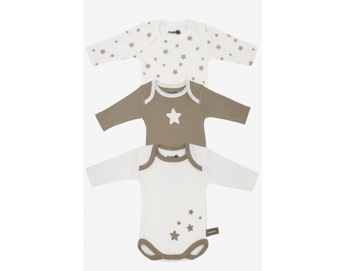 KADOLIS Body Manches Longues x3 Etoiles Beige (6)