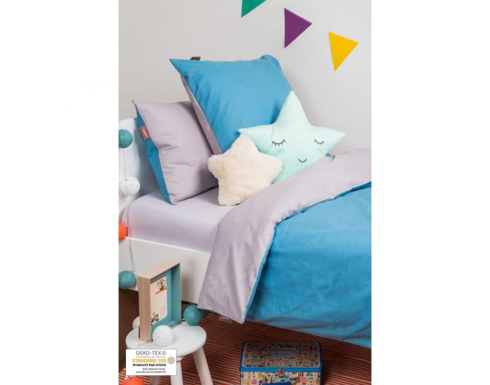 KADOLIS Housse de Couette Enfant en Coton Bio + Taie Rose ple 140 x 200 cm (12)