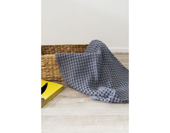 KADOLIS Couverture en Coton bio Paros Gris (1)